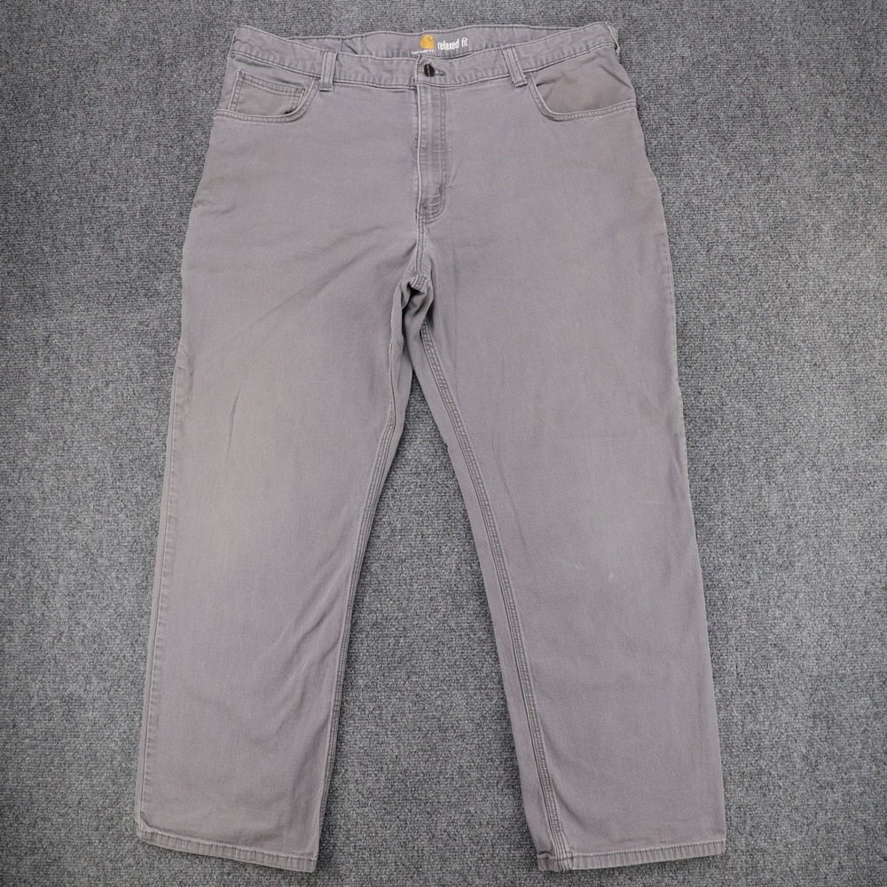 Carhartt Mens 40x30 (38x29) Relaxed Fit Canvas Work Pants Gray 102517-039 Shadow